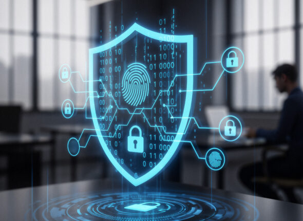 cybersecurity-data-protection-concept-futuristic-shield-lock